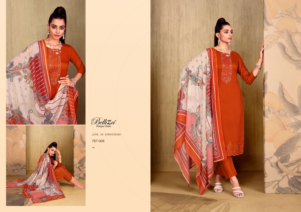 Belliza Designer Mughal Garden 787-001 to 787-008 Series 6