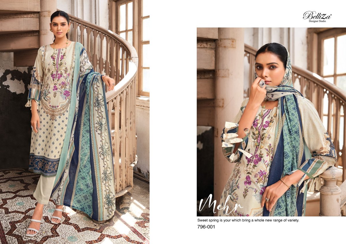 Belliza Designer Naira Vol-10 796-001 to 796-010 Series 1