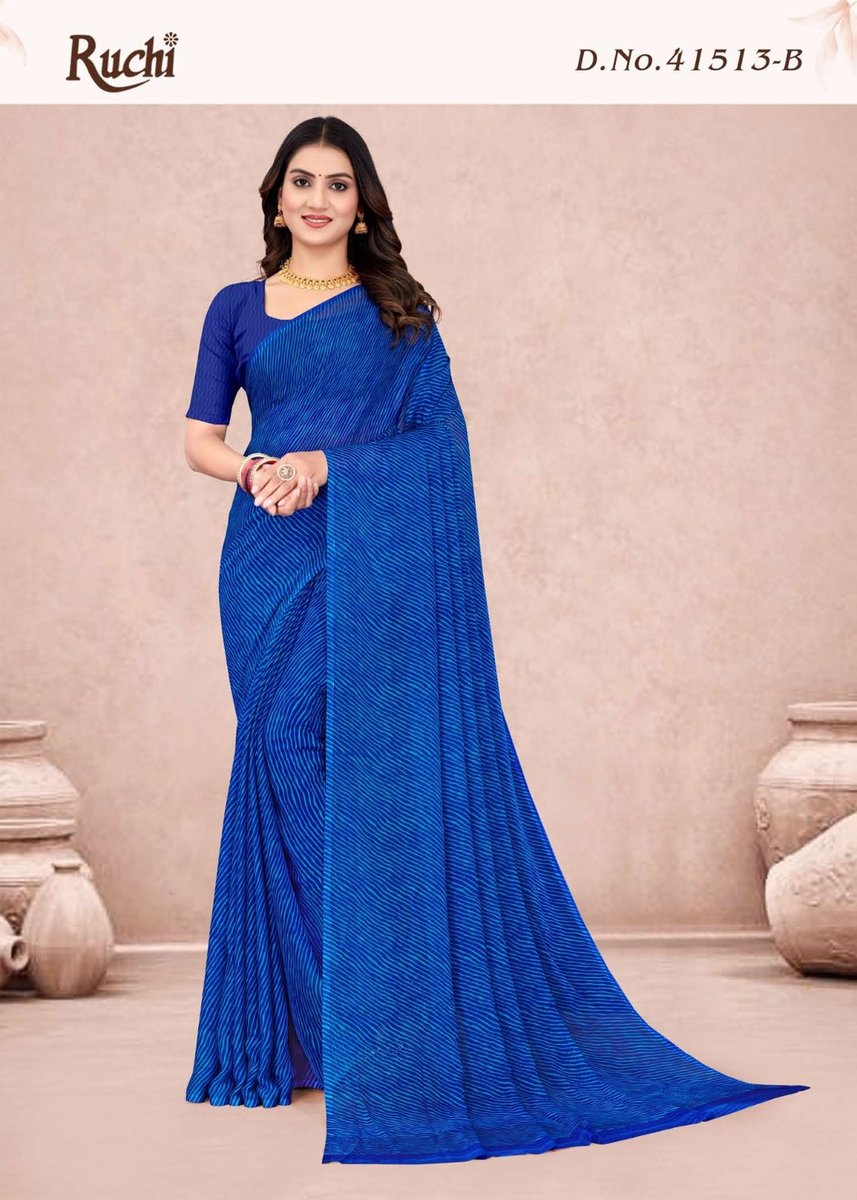 RUCHI STAR CHIFFON LEHRIYA VOL-13 41513A TO 41513F 2