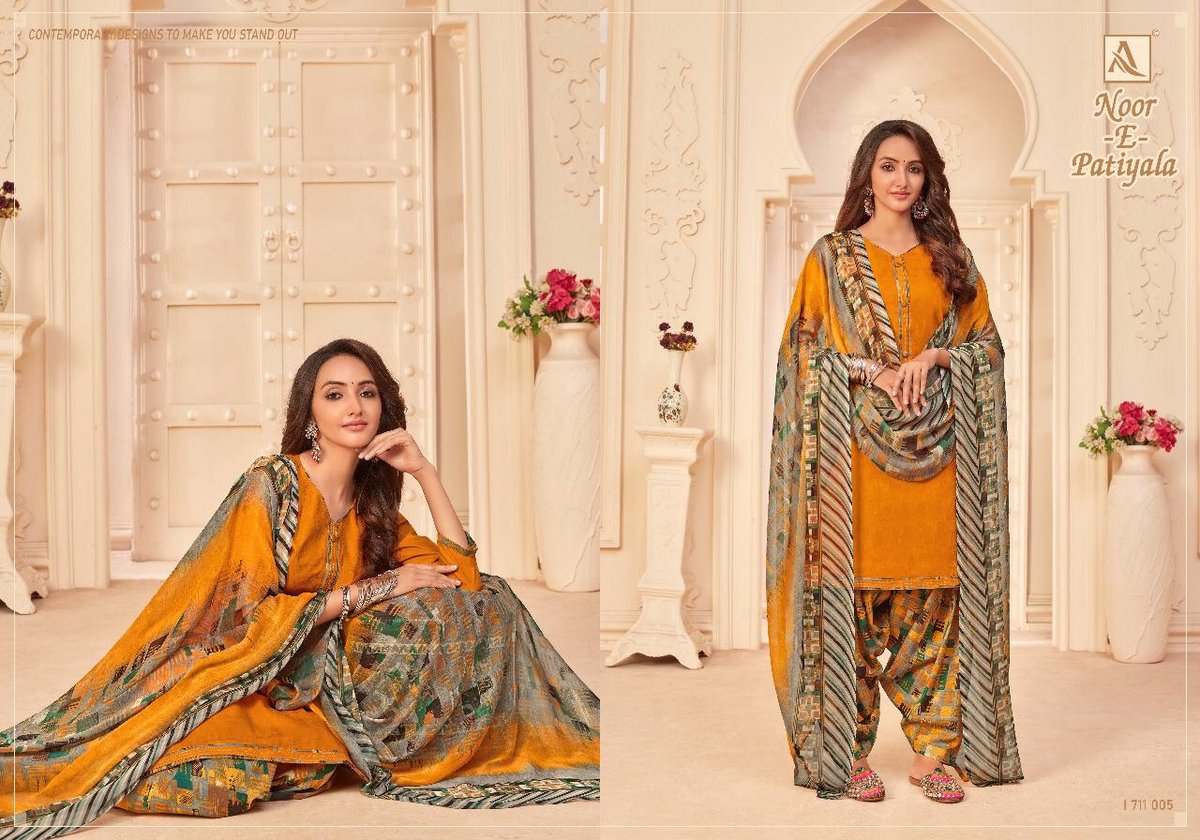 Alok Suits Noor-E-Patiyala 1711-001 to 1711-010 Series 5