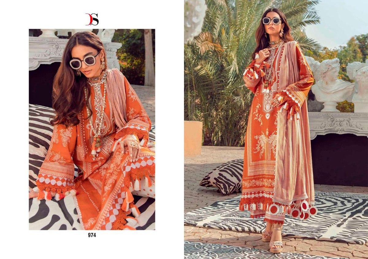 Deepsy Suits Sana Safinaz Muzlin Vol-3 971-978 Series 4