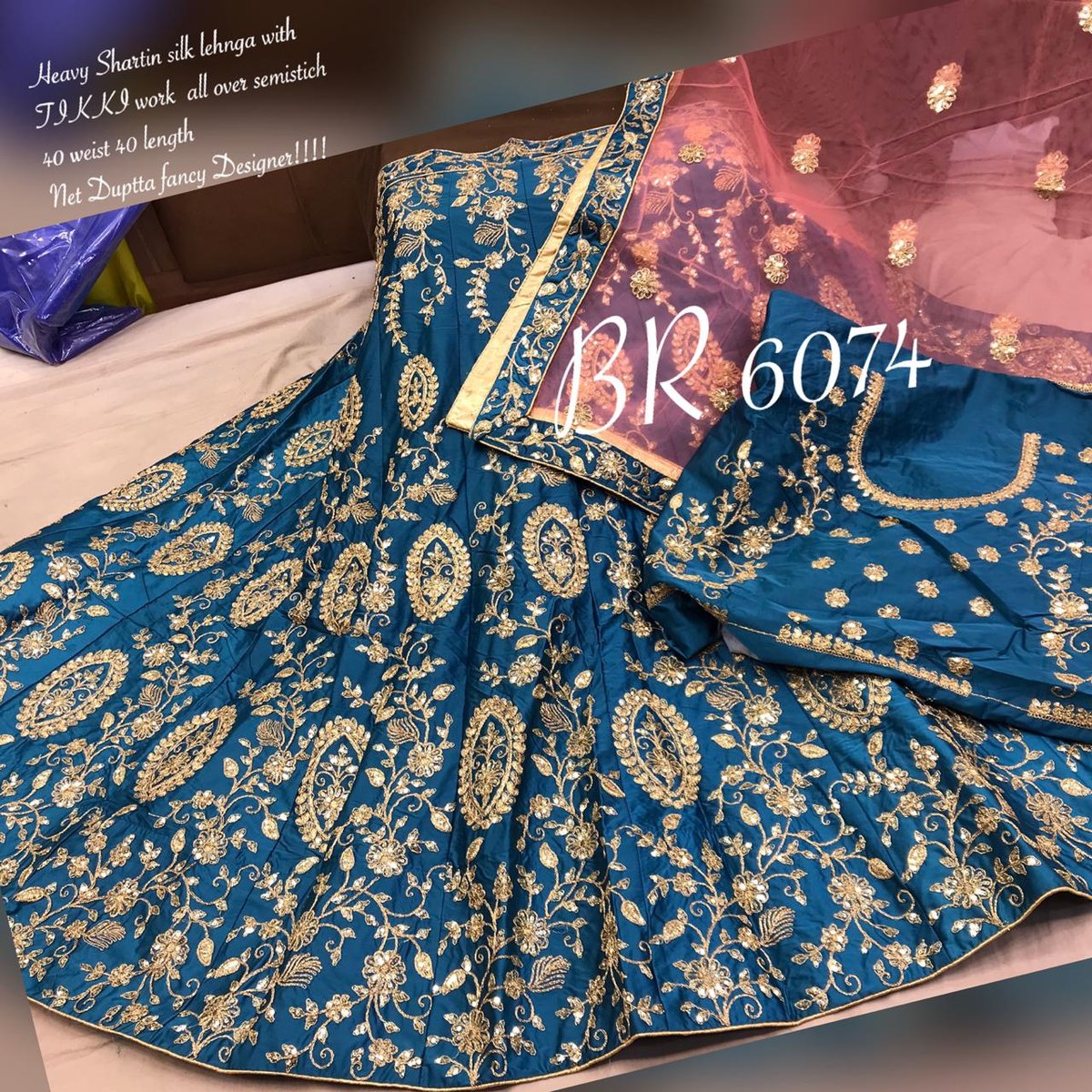 BR Lehenga Choli Tikki Work BR-6074 Colors 4