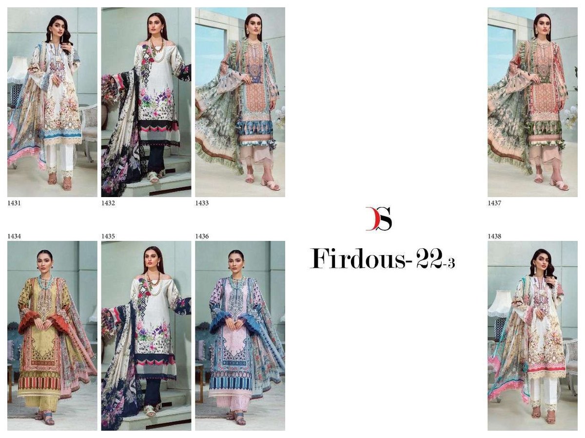 Deepsy Suits Firdous 22 Vol-3 1431-1438 Series 9
