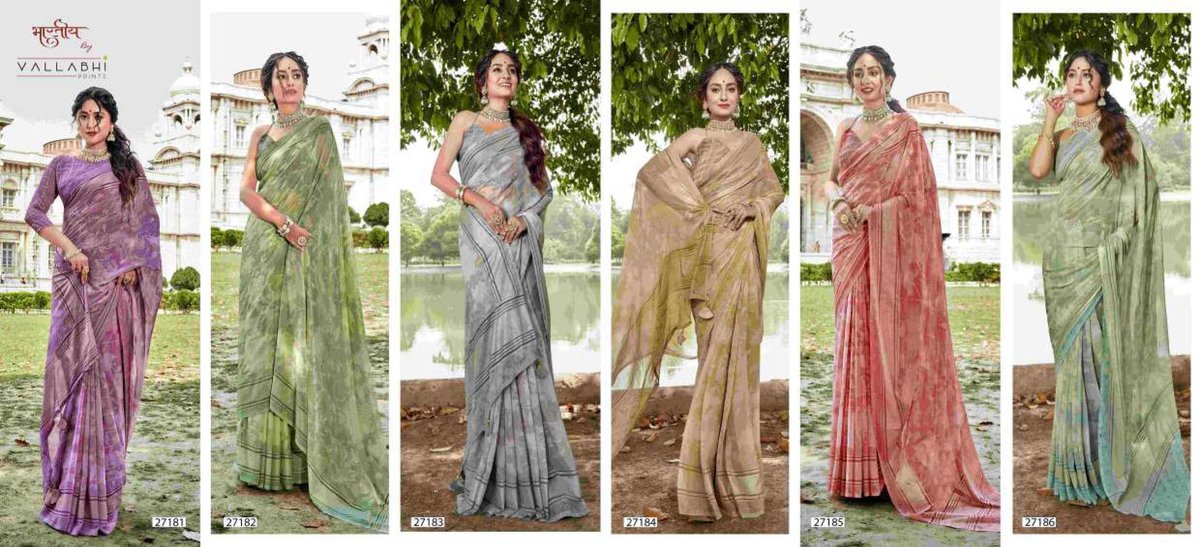VALLABHI PRINTS KIMORA VOL-6 27181 TO 27186 7