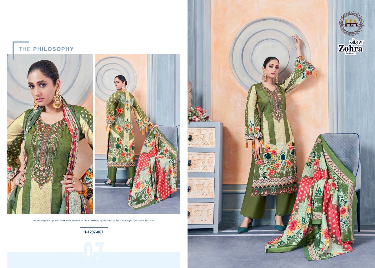 Harshit Fashion Zohra Edition Vol-2 1297-001 to 1297-008 Series 7
