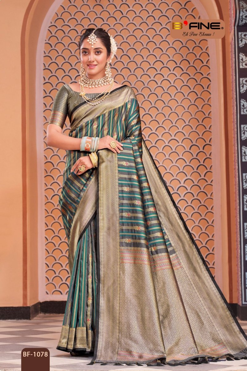 B Fine Saree Poornima 1077-1082 Series 2