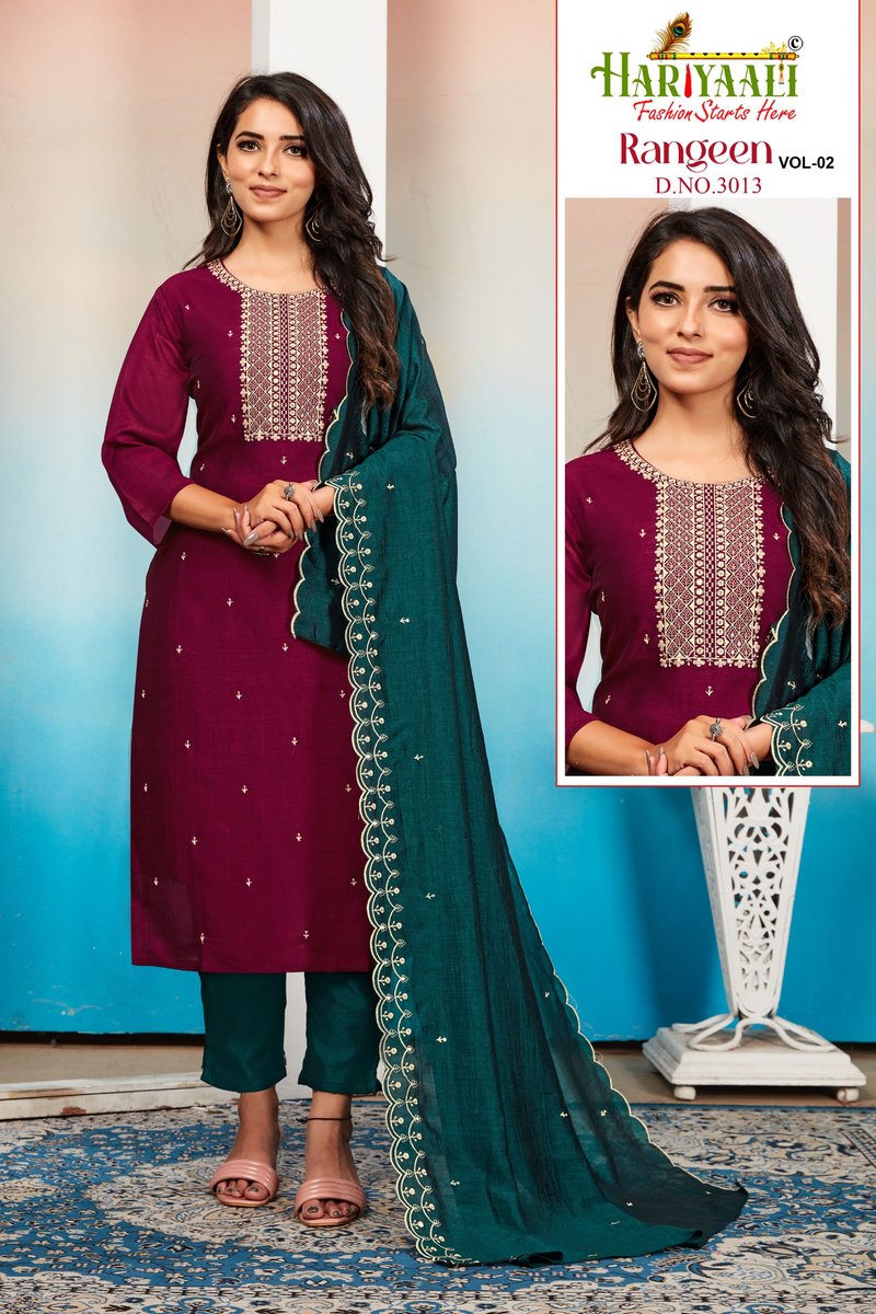 HARIYAALI RANGEEN VOL-2 3006 TO 3013 8