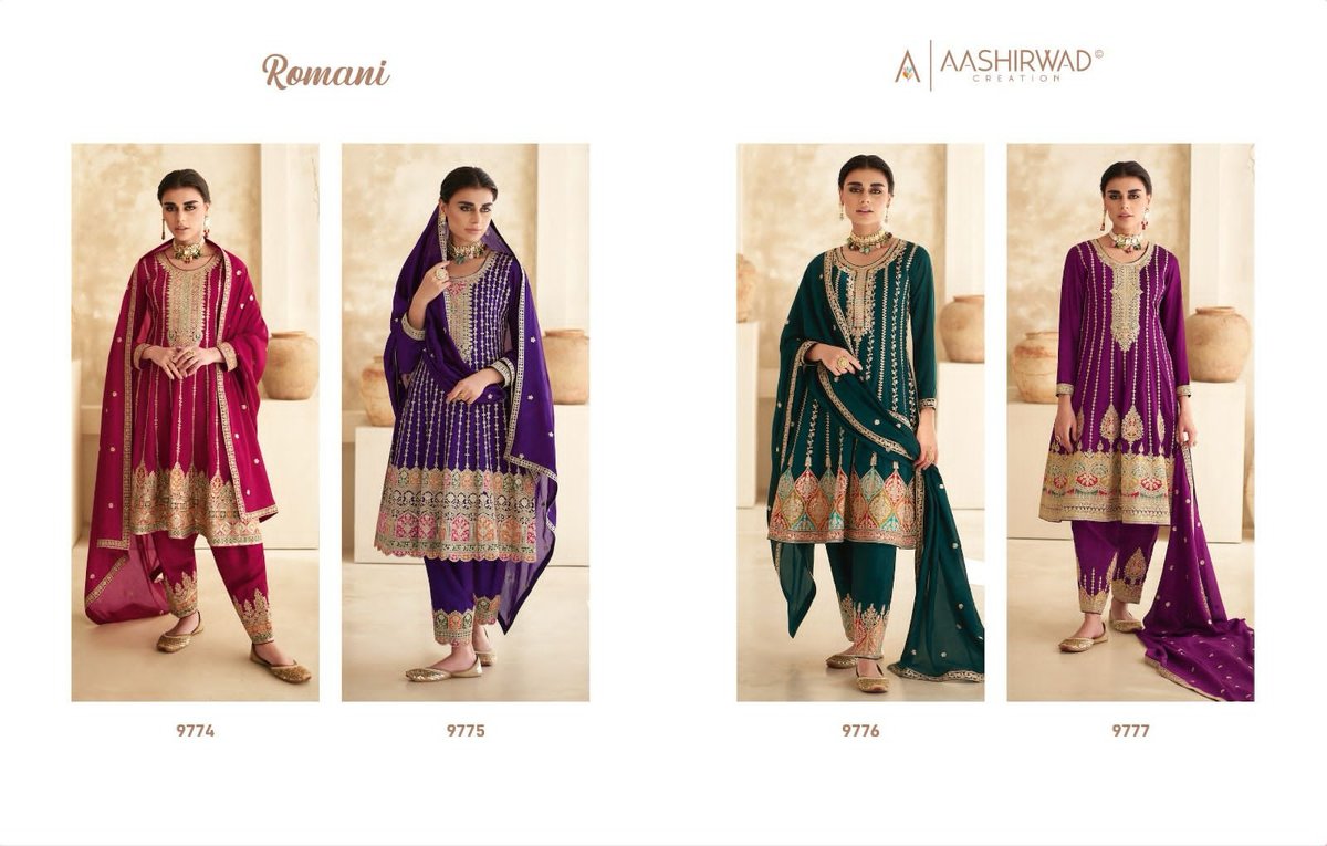 Aashirwad Creation Romani 9774-9777 Series 5