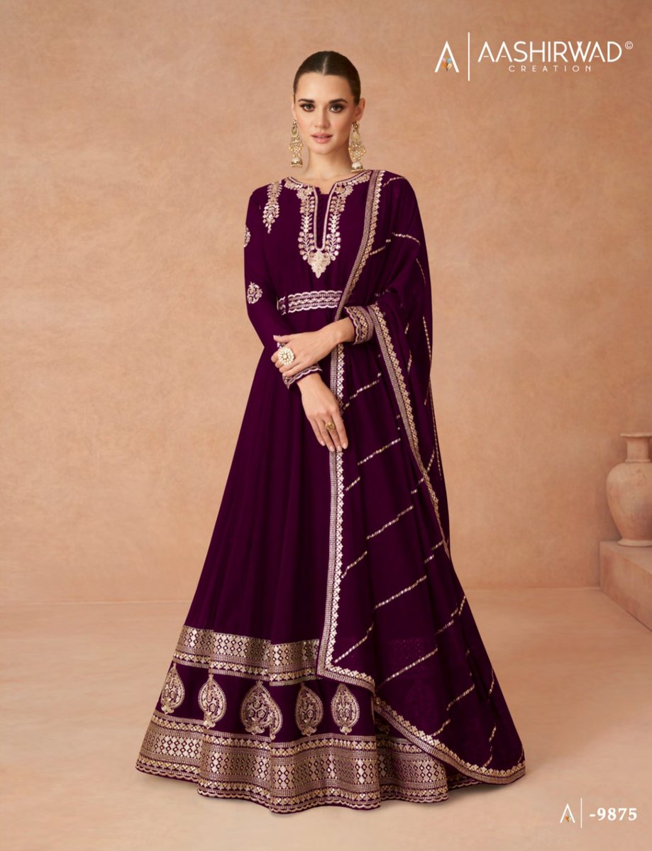 AASHIRWAD CREATION ANDAZ GOLD 9875-9878 SERIES 1