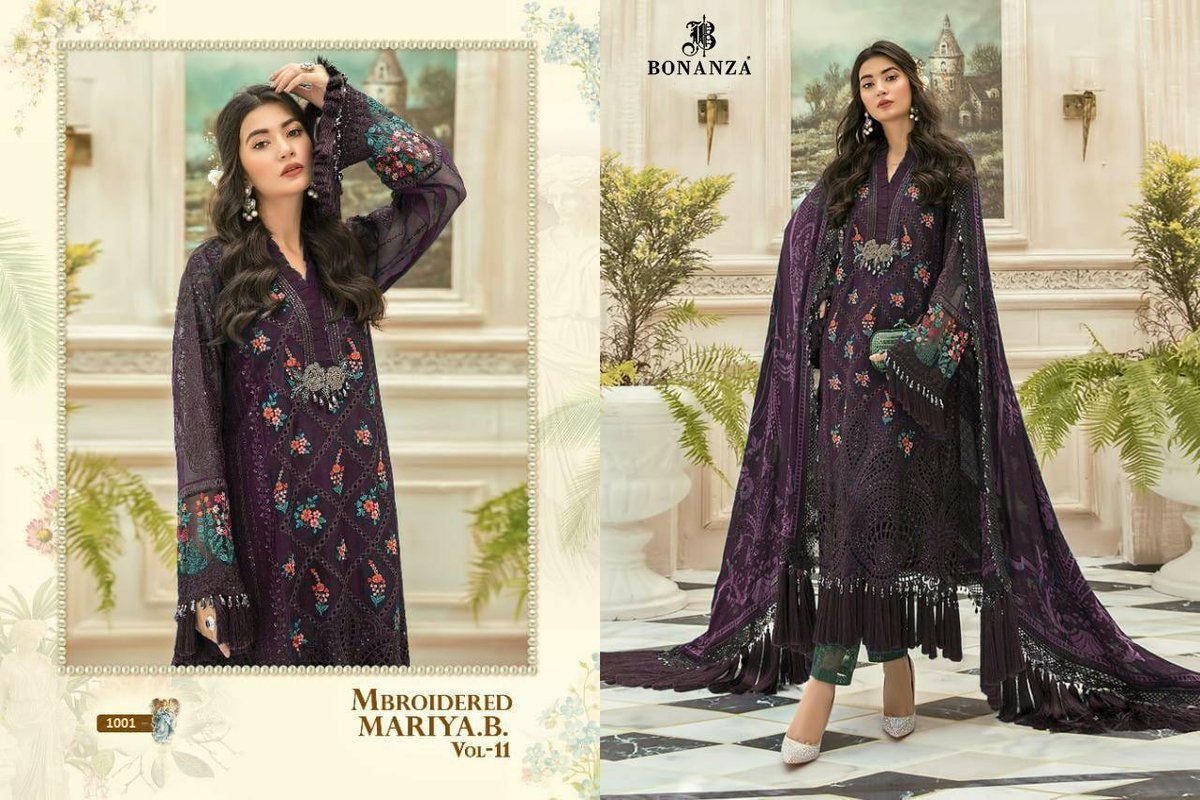 Bonanza Trendz MBroidered Mariya B Vol-11 1001-1003 Series 1