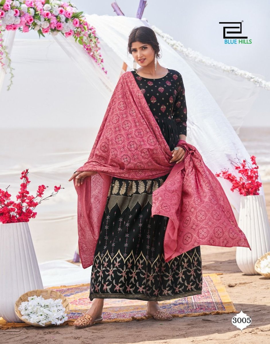 Blue Hills Walkway Dupatta Edition Vol-03 5001-5010 Series 5