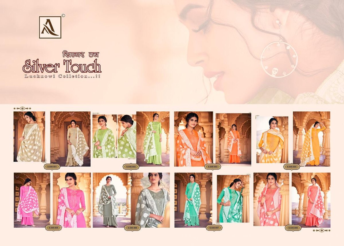 Alok Suits Silver Touch 545-001-545-008 Series 9