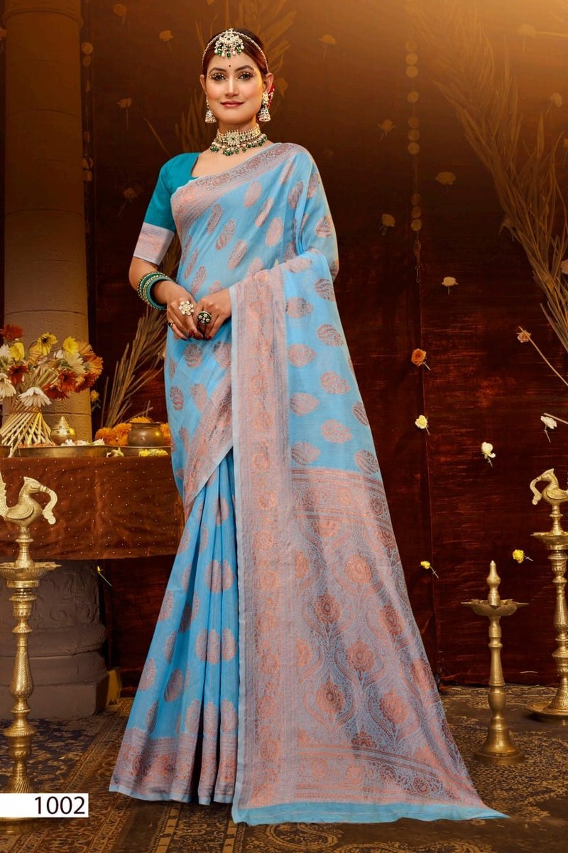 SAROJ SAREE ATLANTIC COTTON VOL-2 1001 TO 1006 2
