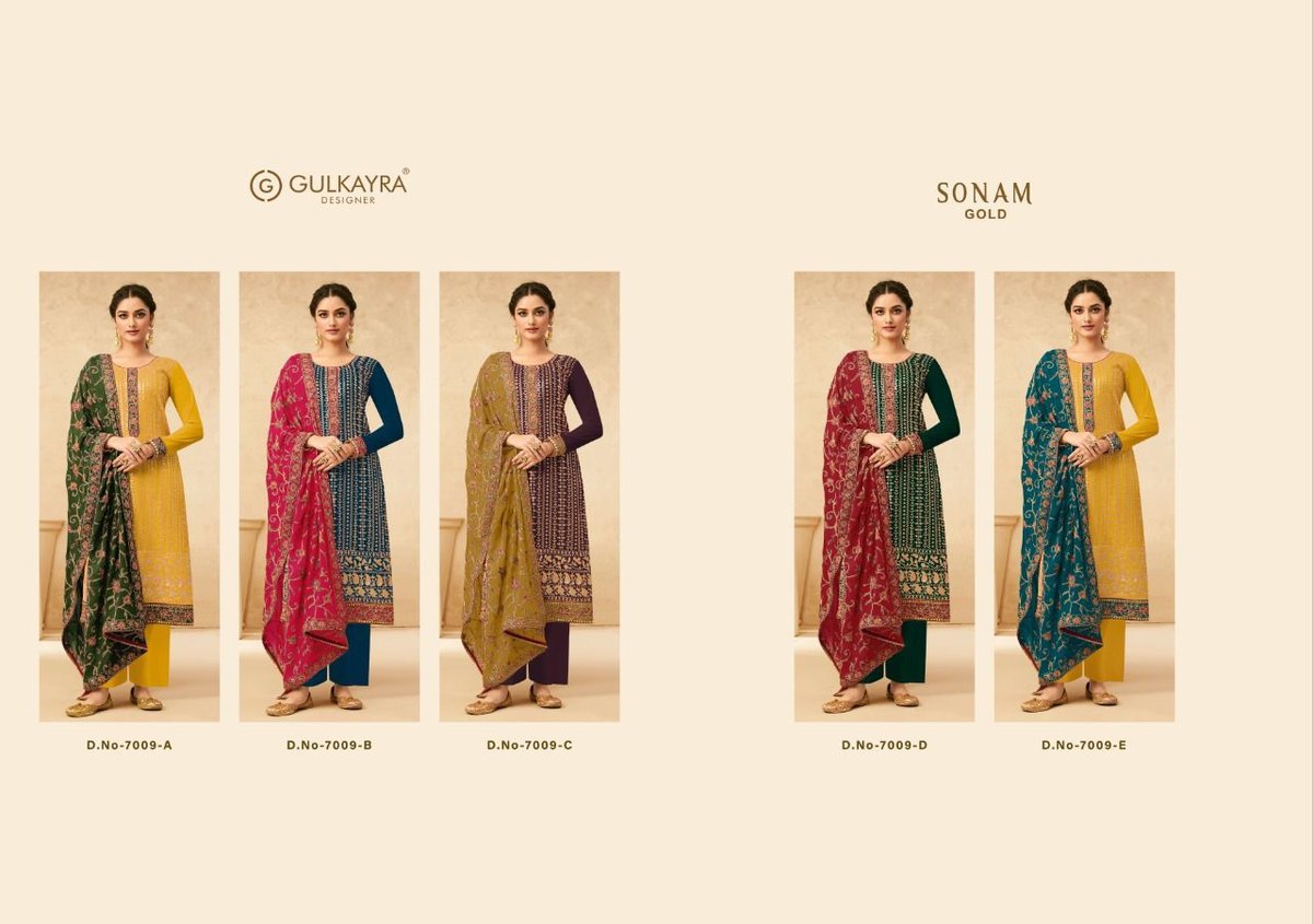 Gulkayra Designer Sonam Gold 7009 Colors 6