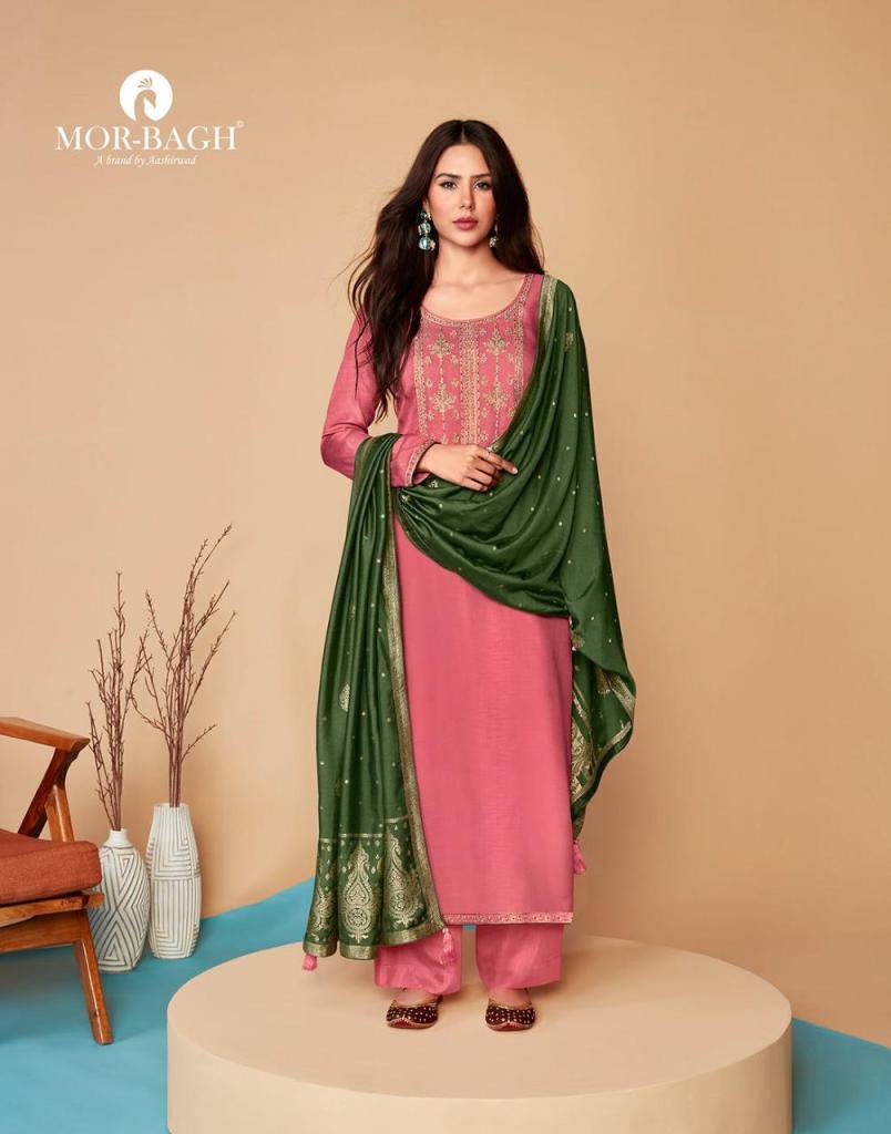 Aashirwad Creation Mor Bagh Saaras 8592-8597 Series 6