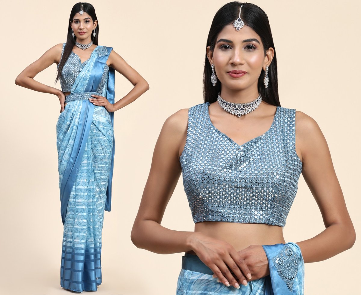 Aamoha Trendz Ready To Wear Designer Saree 1016353 Colors 3