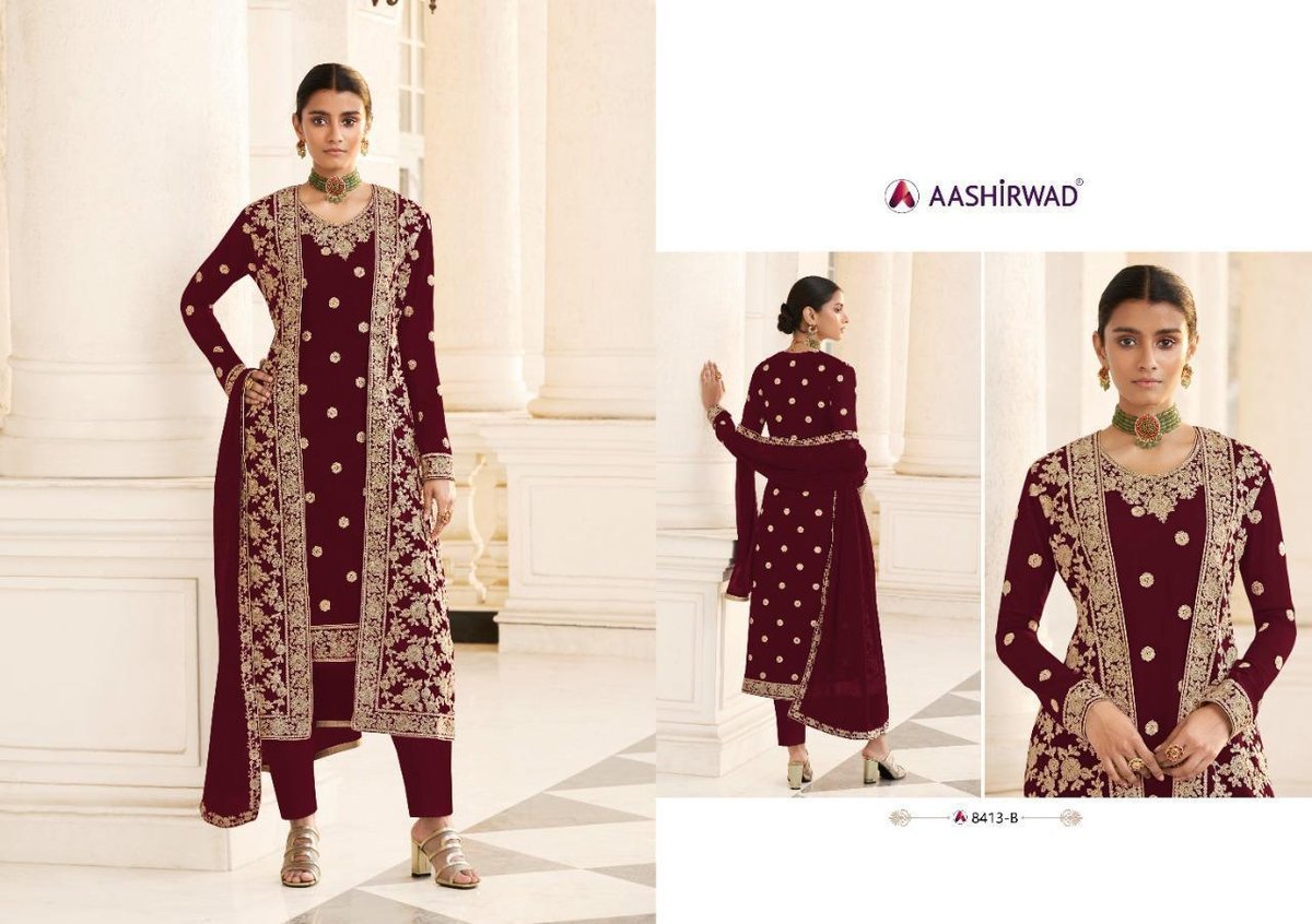 Aashirwad Creation Jacket 8413 Colors 3