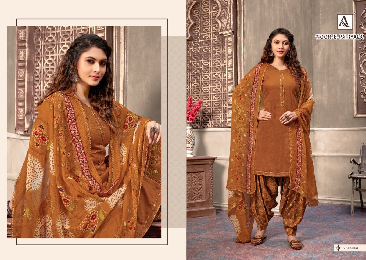 Alok Suits Noor E Patiyala 815-001 to 815-010 Series 8
