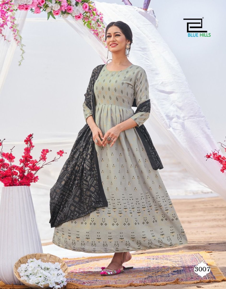 Blue Hills Walkway Dupatta Edition Vol-03 5001-5010 Series 7