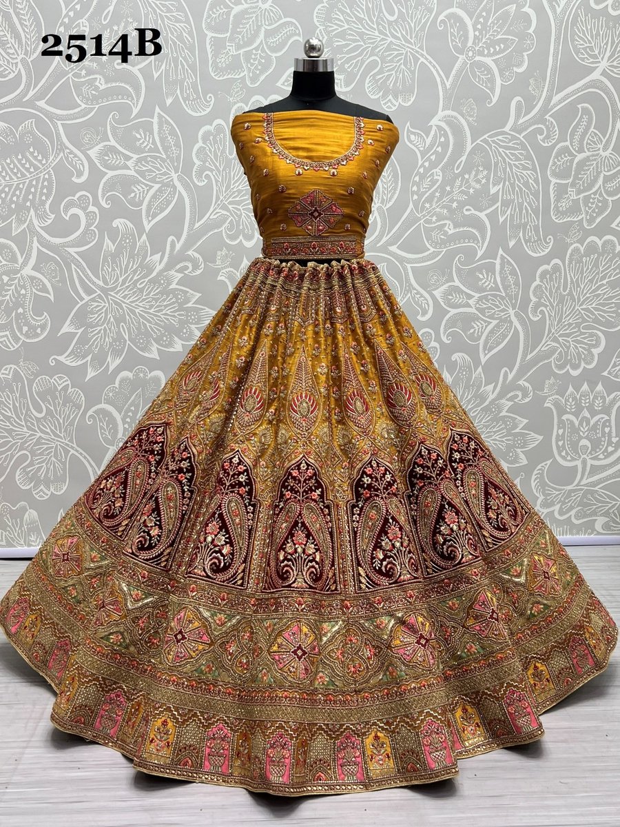 Anjani Art Bridal Lehenga 2514 Colors 5