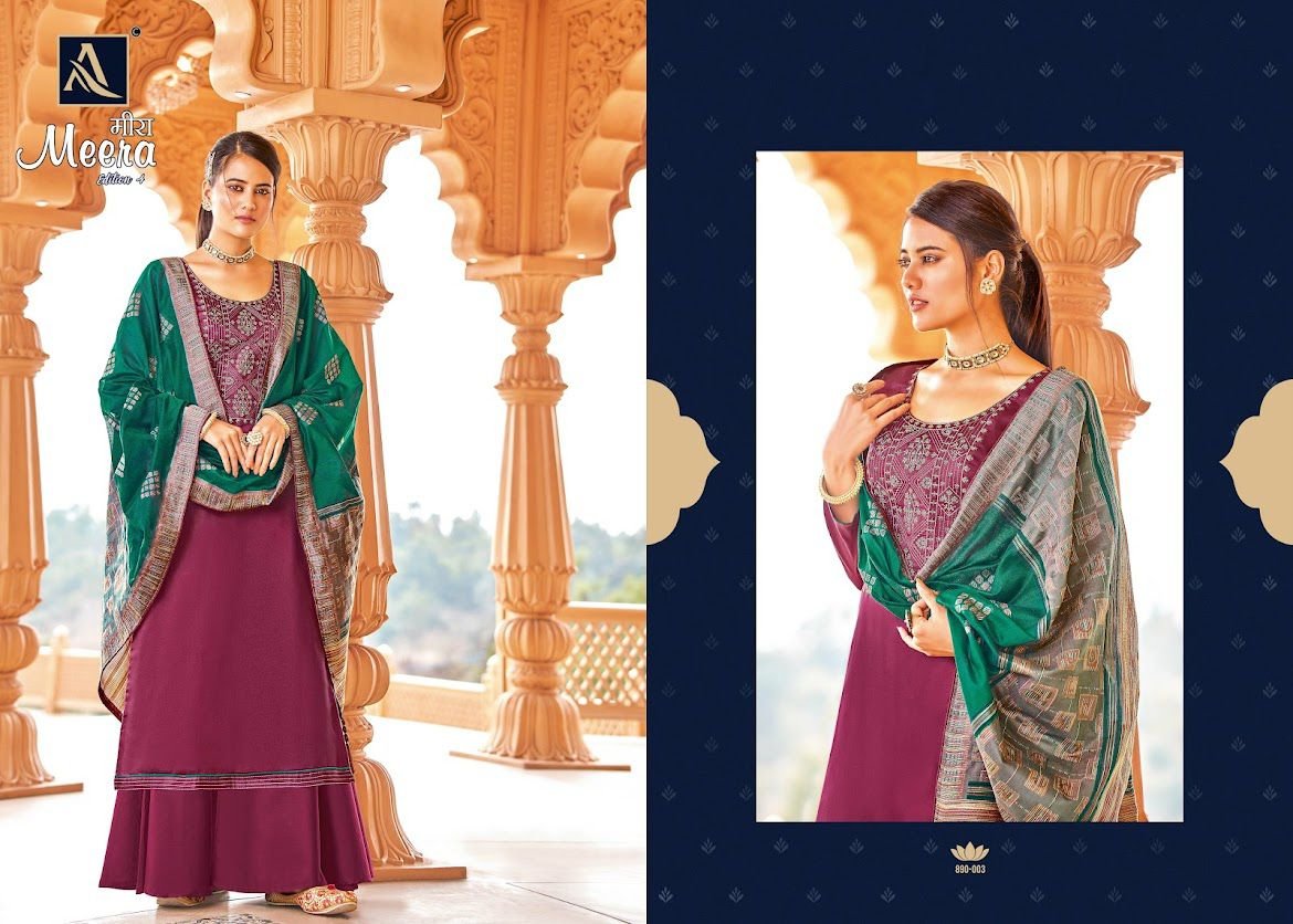 Alok Suit Meera Edition Vol-4 890-001 to 890-008 Series 3