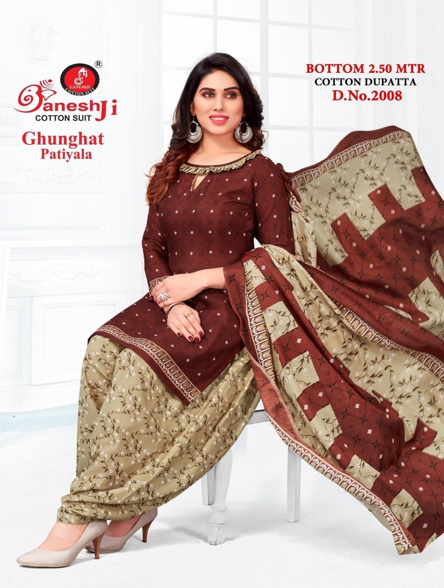 Ganeshji Cotton Suits Ghunghat Patiyala 2001-2010 Series 8