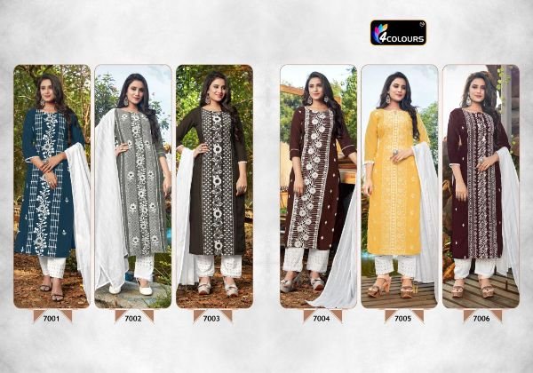 4 Colors Lakhnavi 7001-7006 Series 7