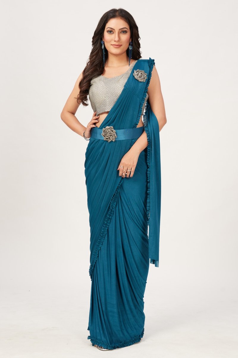 Aamoha Trendz Ready To Wear Designer Saree 101001 Colors 3
