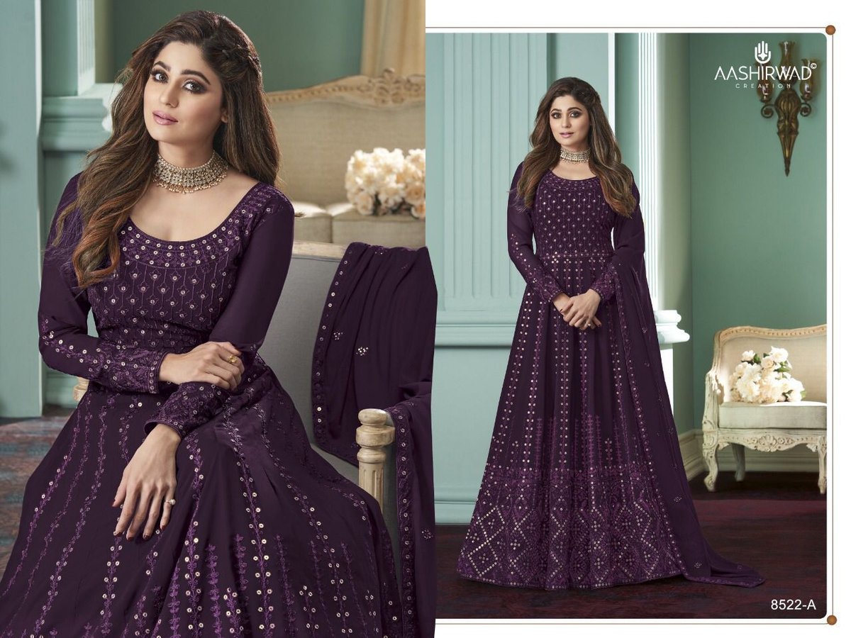 Aashirwad Creation Rose Premium 8522 Colors 1
