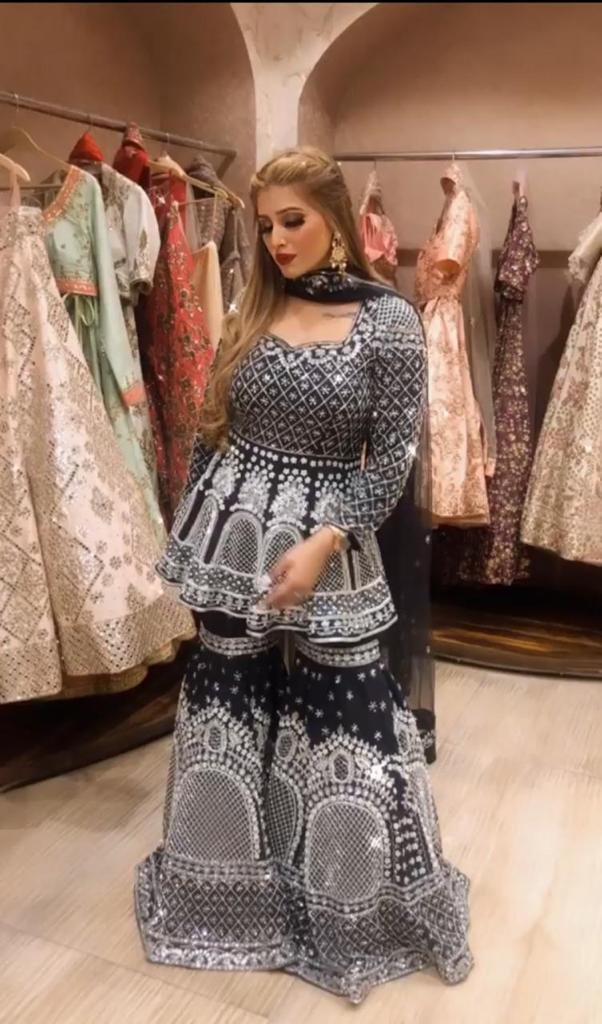 Bollywood Designer Black Suits LG-1270 1