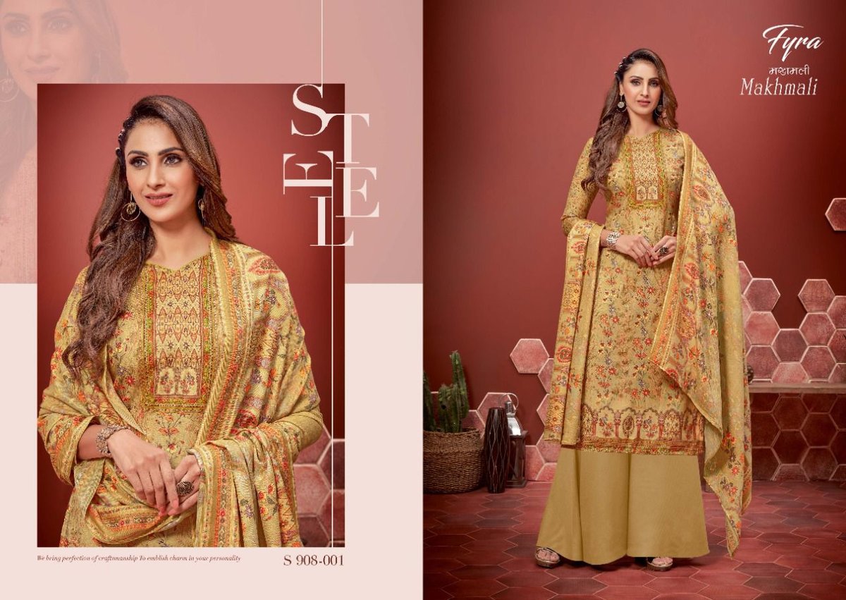 Alok Suits Fyra Makhmali 908-001 To 908-010 Series 1