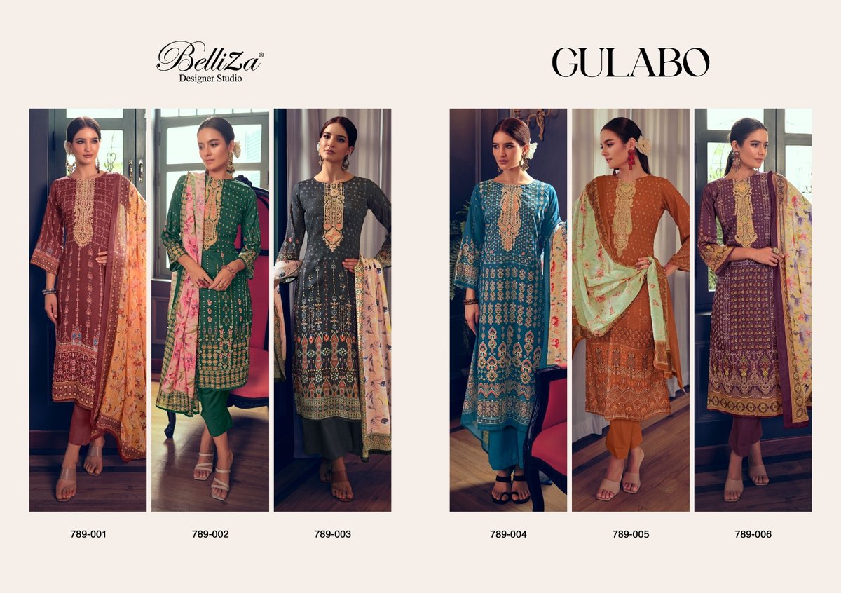 Belliza Designer Gulabo 789-001 to 789-006 Series 7