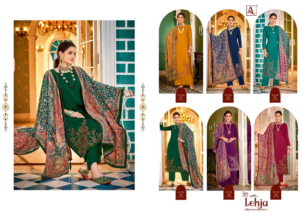Alok Suit Lehja 1115-001 to 1115-006 Series 7