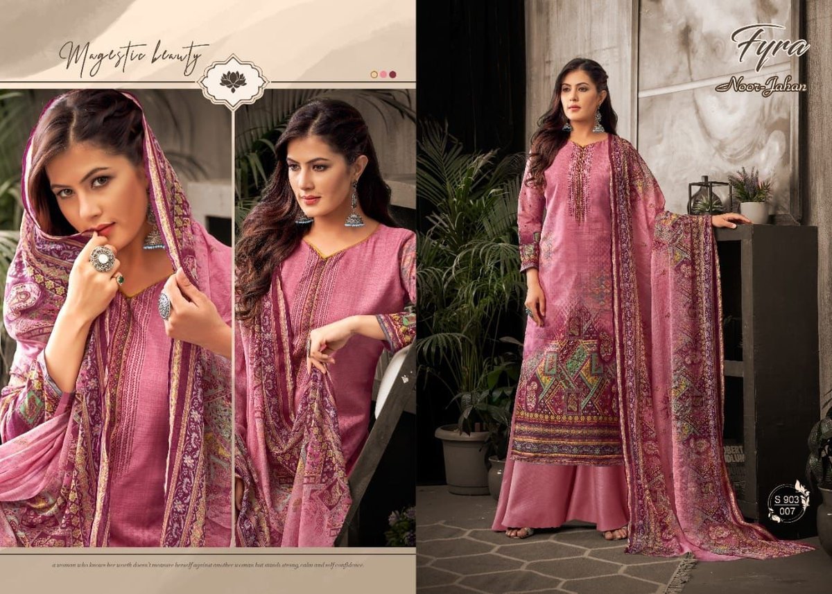 Alok Suits Fyra Noor Jahan Vol-2 903-001 to 903-010 Series 7