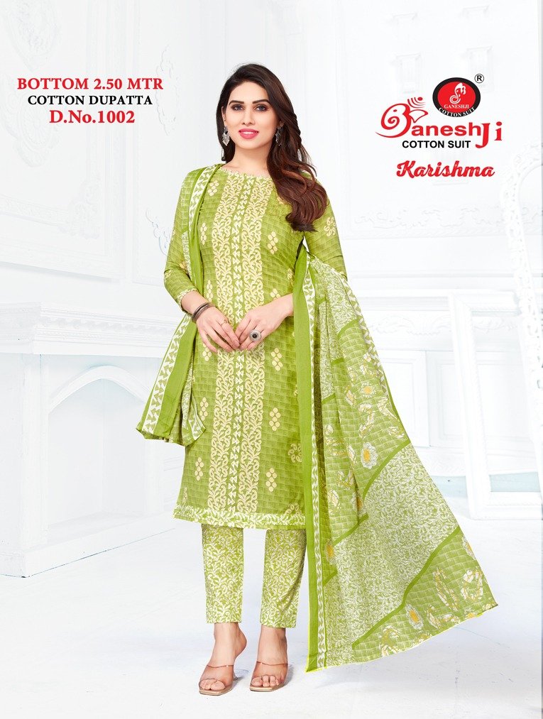Ganeshji Cotton Suits Karishma Vol-1 1001-1010 Series 2