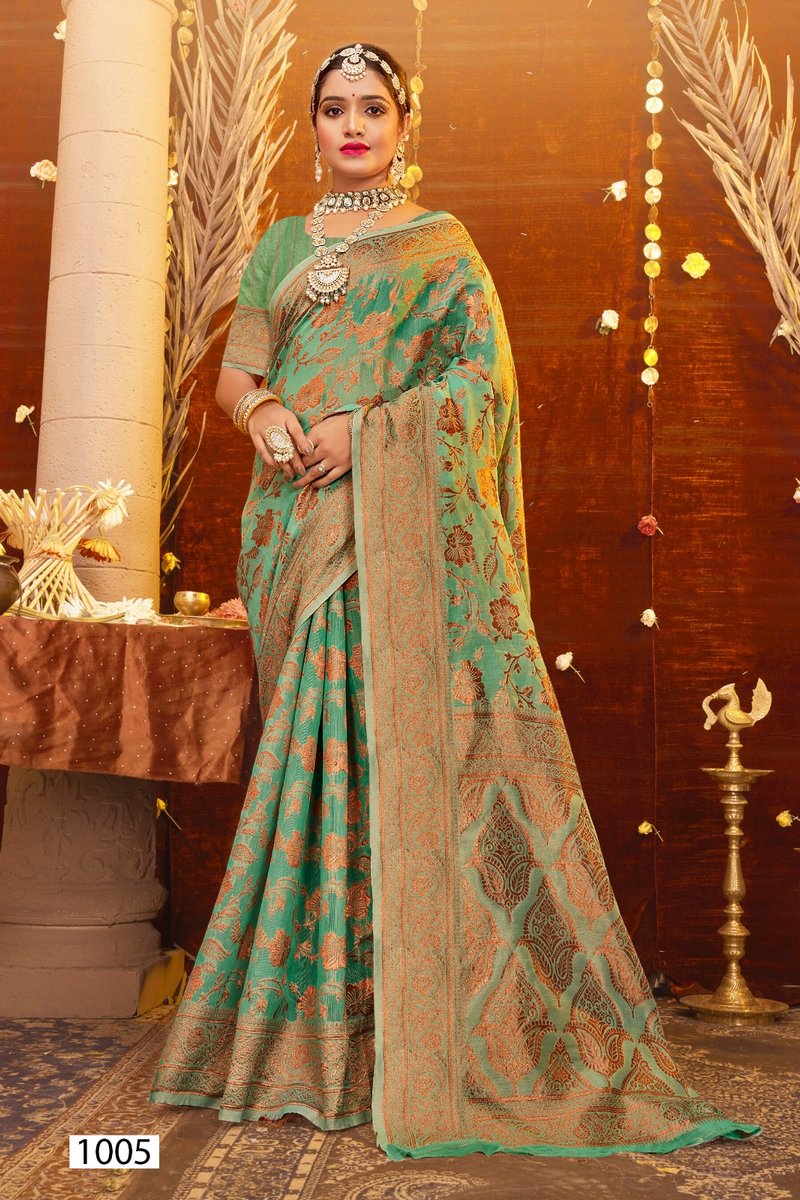 SAROJ SAREE ATLANTIC COTTON VOL-1 1001 TO 1006 5