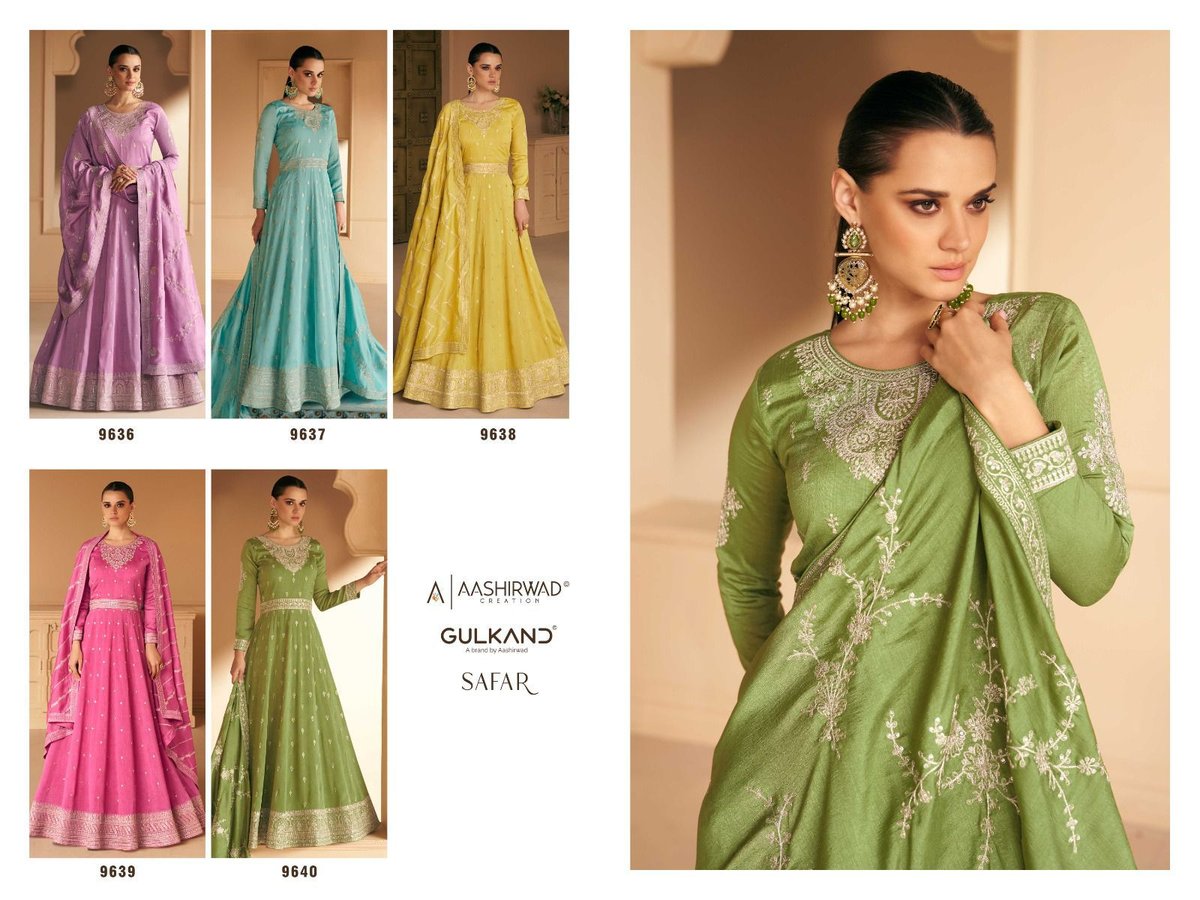 Aashirwad Creation Gulkand Safar 9636-9640 Series 6