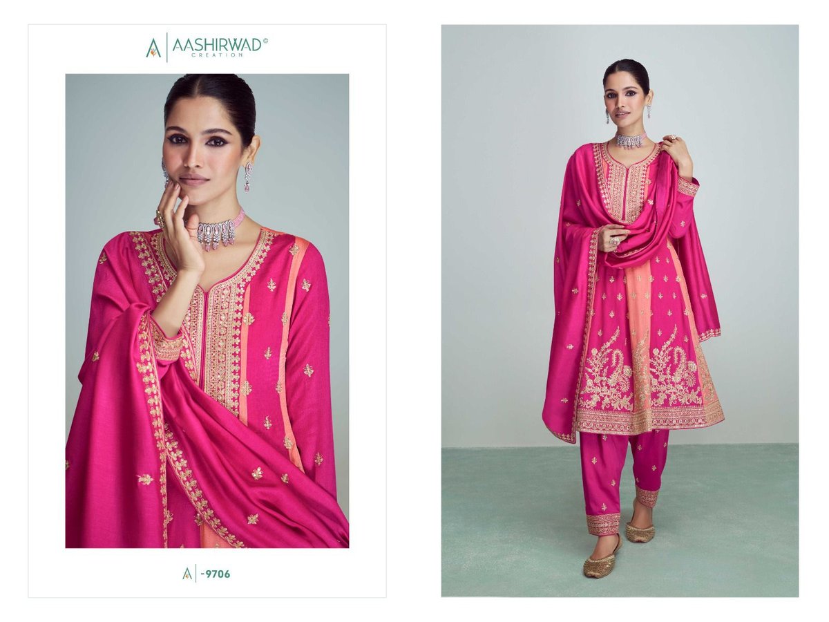 Aashirwad Creation Riwaaz 9704-9708 Series 3