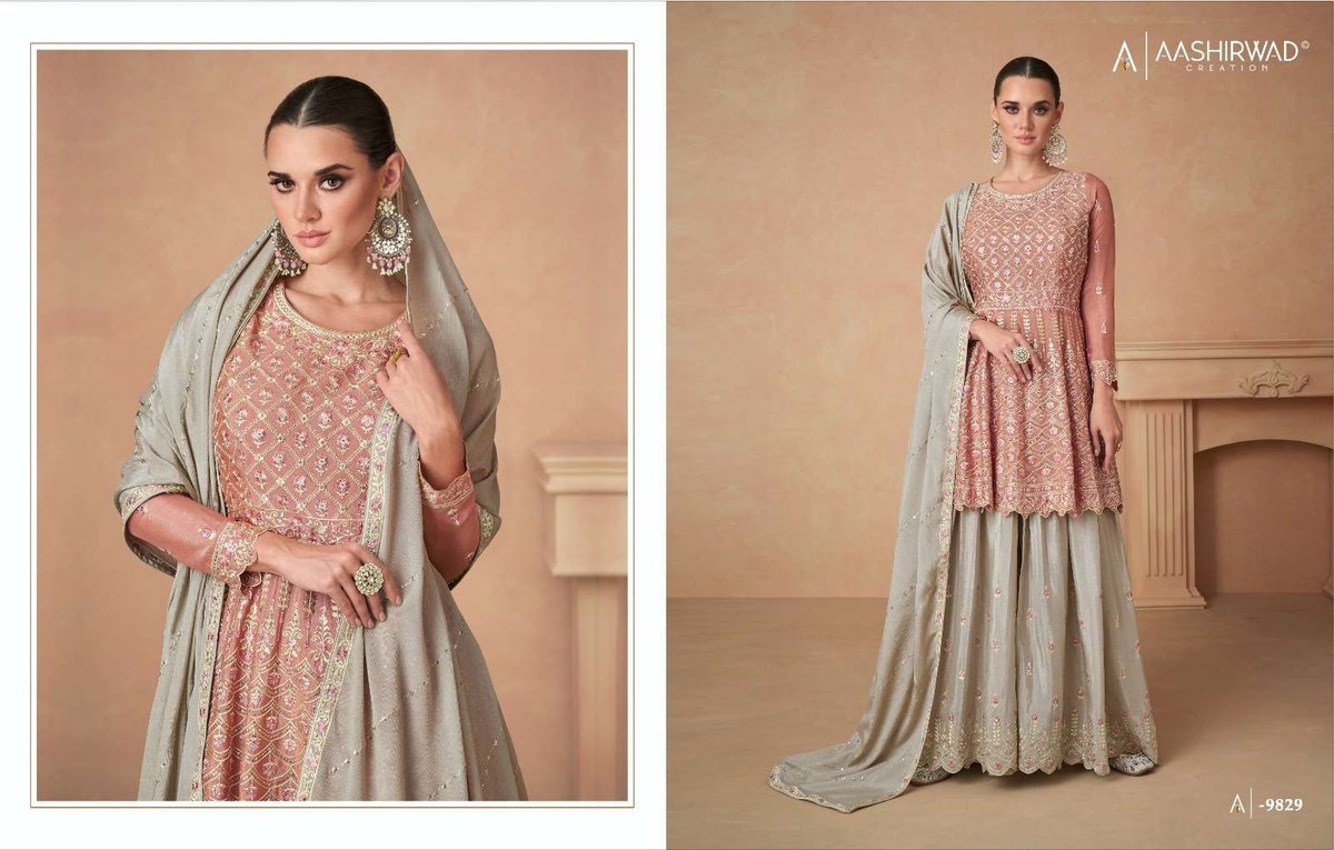 Aashirwad Creation Gulkand Aahana 9828-9830 Series 2