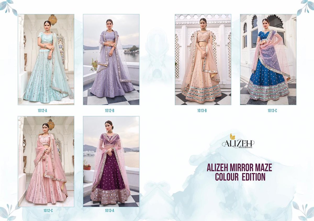 Alizeh Lehenga Mirror Maze 1012-1013 Color Edition 7