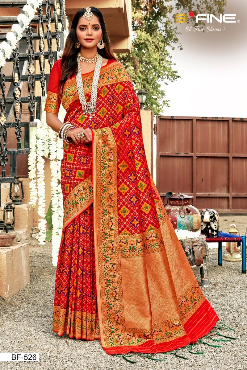 B Fine Saree Patola BF-524 to BF-535 Series 3