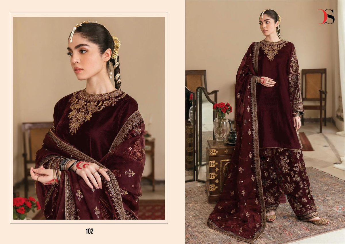 Deepsy Suit Maria.B Embroidered Velevt 101-104 Series 2