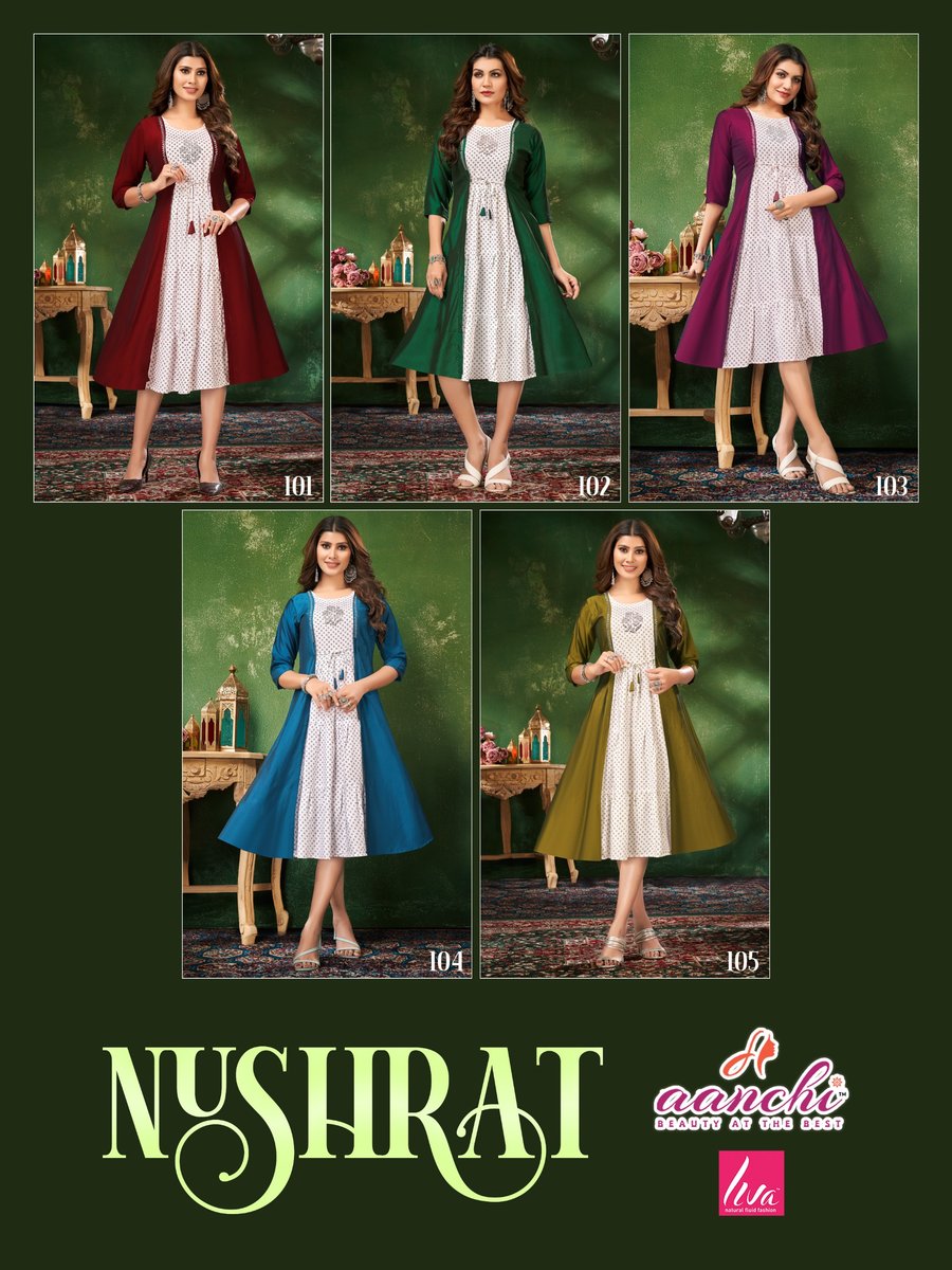 AANCHI KURTIS NUSHRAT 101 TO 105 6