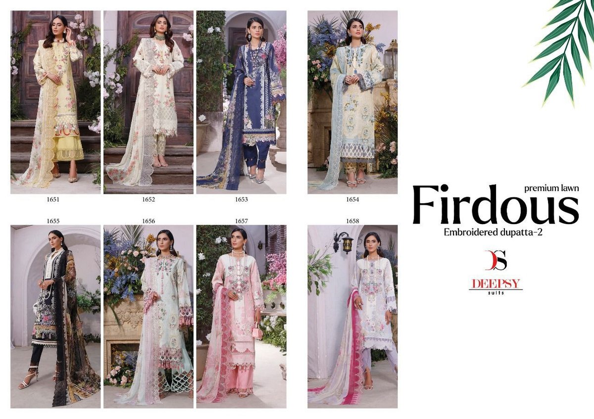 Deepsy Suits Firdous Embroidered Dupatta Vol-2 1651-1658 Series 9