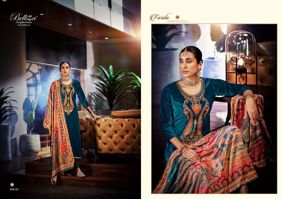 Belliza Designer Farida 838-001 to 838-006 Series 1