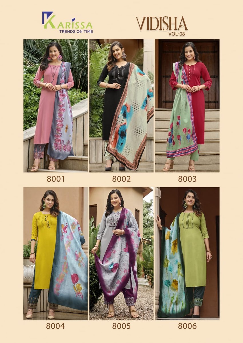 KARISSA VIDISHA VOL-8 8001 TO 8006 7