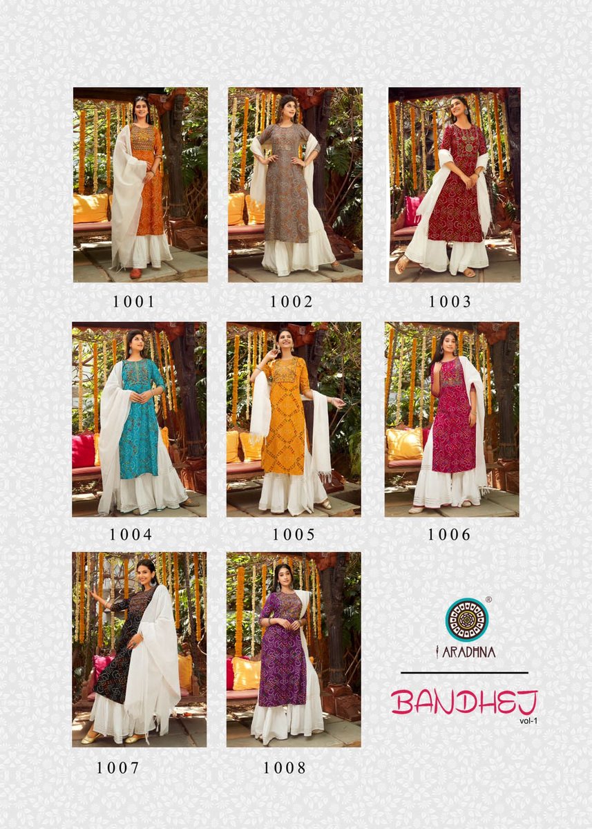 Aradhna Fashion Bandhej Vol-1 1001-1008 Series 9