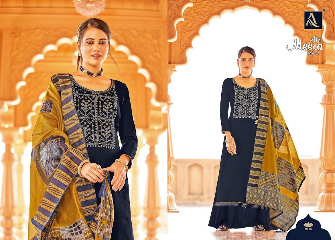 Alok Suit Meera Edition Vol-4 890-001 to 890-008 Series 4