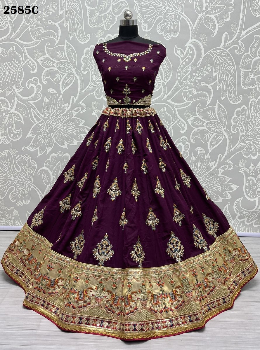 Anjani Art Designer Silk Lehenga 2585 Colors 10