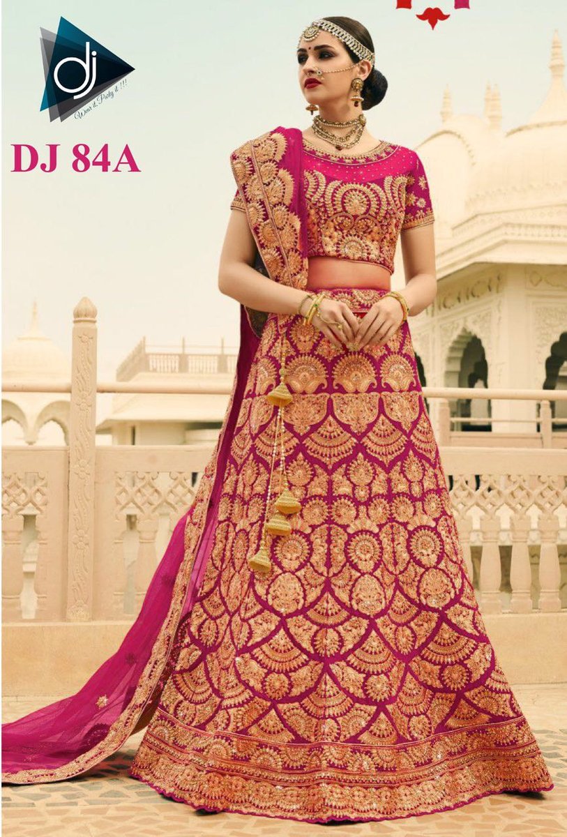 DJ 84 Colors Silk Heavy Wedding Wear Bridal Lehenga 1